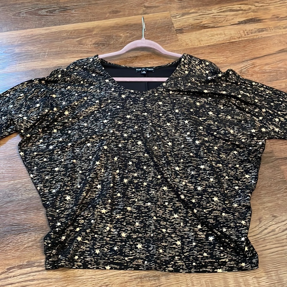 FINAL SALE!!! 5.23 Kim & Cami size medium black with gold stars